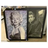 Marilyn Monroe & James Dean prints, approx