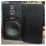 2 Fisher Speakers, STV-9828F, approx 36in tall