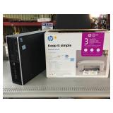 HP Computer tower and Printer DeskJet 2752e