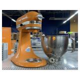 Orange KitchenAid Mixer - Artisan - With Bowl and