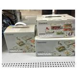 3 Glasslock rectangular Vacuum toppers in box