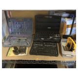 Tool kits of ratchet sockets, drill bits and more