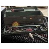 Vtg Tool box w/tools, see photos