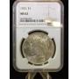1923. NGC MS62 Silver Peace Dollar
