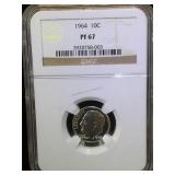 1964  NGC PF67 Silver Roosevelt Dime