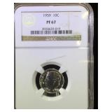 1959 NGC PF67 Silver Roosevelt Dime