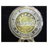 47g . 999 Fine Silver Harrahs $40 Silver Strike