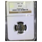 1961 NGC PF67 Roosevelt Dime