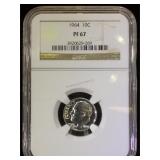 1964 NGC PF67 Roosevelt Dime