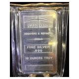 10 oz. .999 Fine Silver Bar, NTR METALS