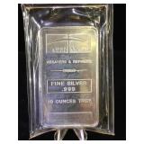 10 oz. .999 Fine Silver Bar, NTR METALS