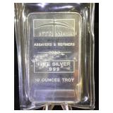 10 oz. .999 Fine Silver Bar, NTR METALS