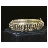 Vintage Sterling hinged bracelet, 26.9g