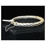 Sterling hinged bracelet, 21.5g