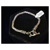 Sterling toggle bracelet, 21.1g