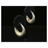 Pair of Sterling hoop earrings