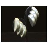 Sterling clip- on earrings, 26.6g