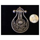 Vintage Sterling brooch, 19g