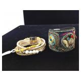 2- Gemstone & R embellished Kali bra w/ magnetic