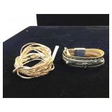 2- rhinestone Kalifano bracelets,w/magnetic