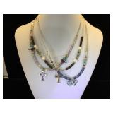 3- Southwest style necklaces. Heart & crosses