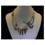 3- Southwest style necklaces, butterfy & gemstone