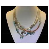 3- Southwest style necklaces, heart, butterfy &