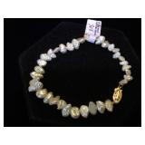14k GOLD clasp Rice Pearl Bracelet, 8 in.