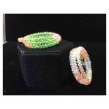 2-Gorgeous Glass Kalifano bracelets