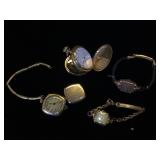 Assortment of watches for repair or parts, Elgin,