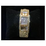 Be Dazzled hinged Kalifano watch w/ crystals