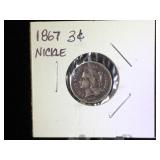 1867 3 cent Nickle