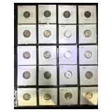 20- Silver Dimes, 4- Barber, 16- Mercury