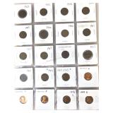 pennies, 14- I dian Heads & 6- Lincolns