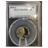 2008-S. PCGS  PR69 DCAM JEFFERSON NICKEL