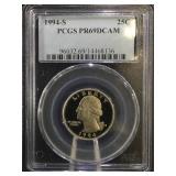 1994-S. PCGS PR69 DCAM WASHINGTON QUARTER