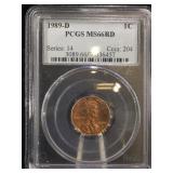 1989-D. PCGS MS66RD LINCOLN PENNY