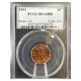 1993. PCGS MS66 RD Lincoln Penny