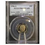 1996-S. PCGS PR69 DCAM Roosevelt Dime
