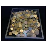 Large assortment of wheat pennies