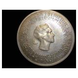 835 Fine Silver 1963  250 Francs, Luxembourg coin