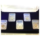 Set of 5- PCGS MS66 Jefferson Nickels,