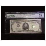 1963 A $5 FRN, PMG Fr#1968-G