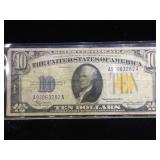 1934 A $10 Silver Certificate North Africa note