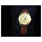 US Navy wrist wat h w/ leather band