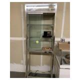 Tall glass display case 84 in tall, 12 deep and