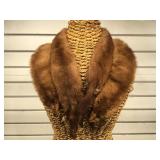 Taxidermy sewn mink collar - made from 4 small