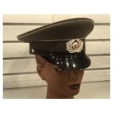 East German police cap with pin GDR NVA - hat is