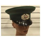 East German police cap with pin GDR NVA - hat is
