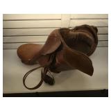 Vintage leather saddle by Rossi y Caruso Buenos
